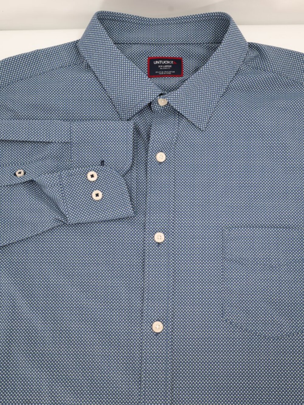 UNTUCKit Shirt Mens 2XL Benny Relaxed Fit Long Sleeve Button Up Geometric nylon